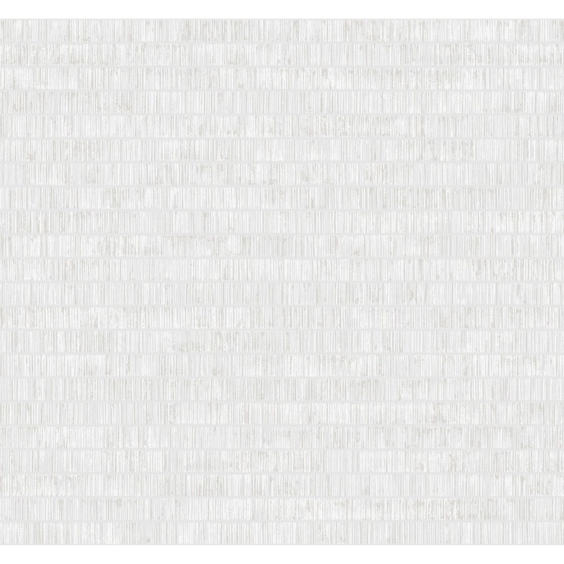 Brockville Textured Stripe Metallic Pearl White Wallpaper 27' x 27'