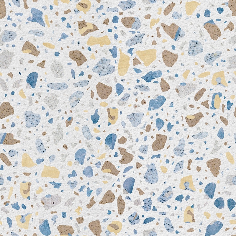 Colorful Terrazzo Pattern Floor Stickers 15.7" x 78.7" Peel and Stick Texture Wallpaper Roll