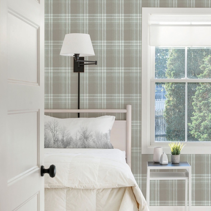 Faux Effects Linnett Saranac Dark Brown Flannel 33' L X 20.5 W Wallpaper Roll