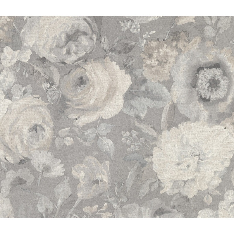 Florals & Flowers Chaudhry Painted Florals Wallpaper 20 in x 33 ft = About 55 square feet