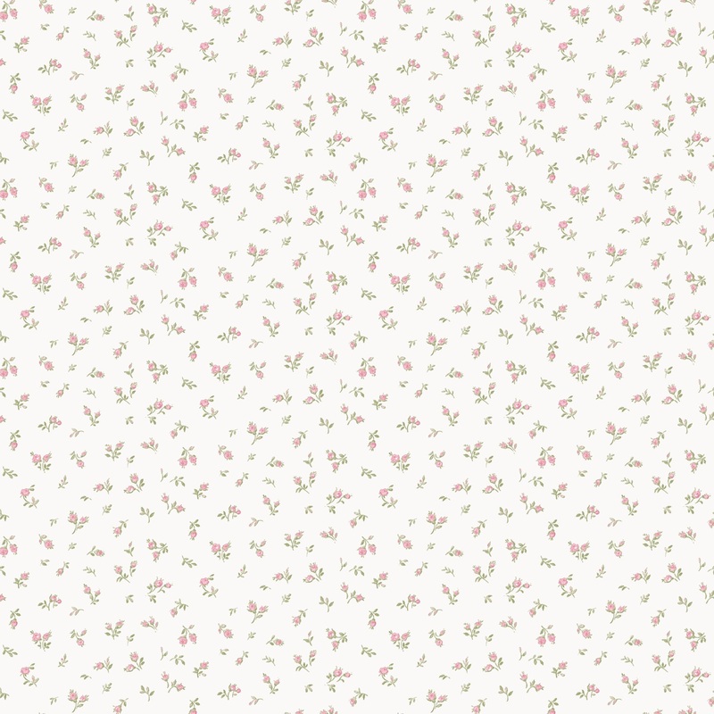 Galerie Wallcoverings Cottage Chic Tiny Floral and Leaf Motif ECODECO Material Matte Wallpaper Roll