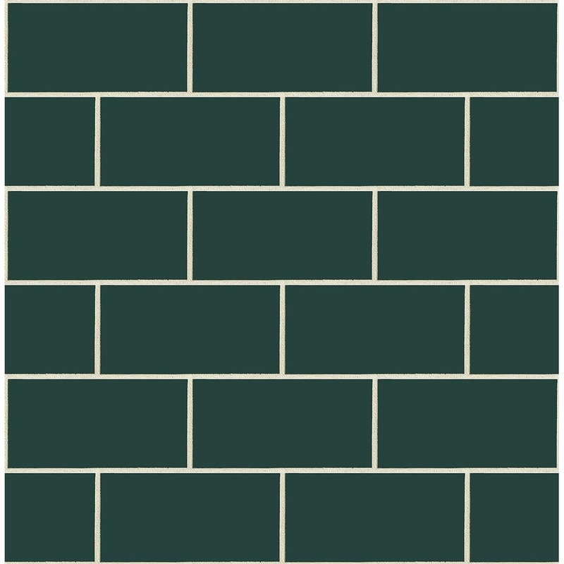 Toulon, Retro Subway Tile, 18' L X 20.5" W Wallpaper