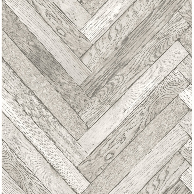 Wood Paneling Simons Mammoth Off-White Diagonal Wood 33' L X 20.5" W Wallpaper Roll