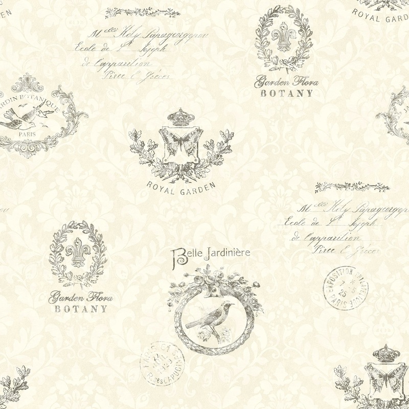 Damasks Blavatnik Manet Black Damask 33' L X 20.5" W Wallpaper Roll