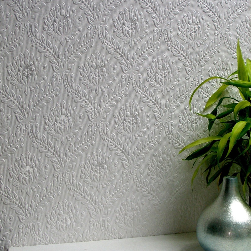 Damasks Clearlake Dryden Paintable Anaglytpa 33' L X 20.5 W Original Wallpaper
