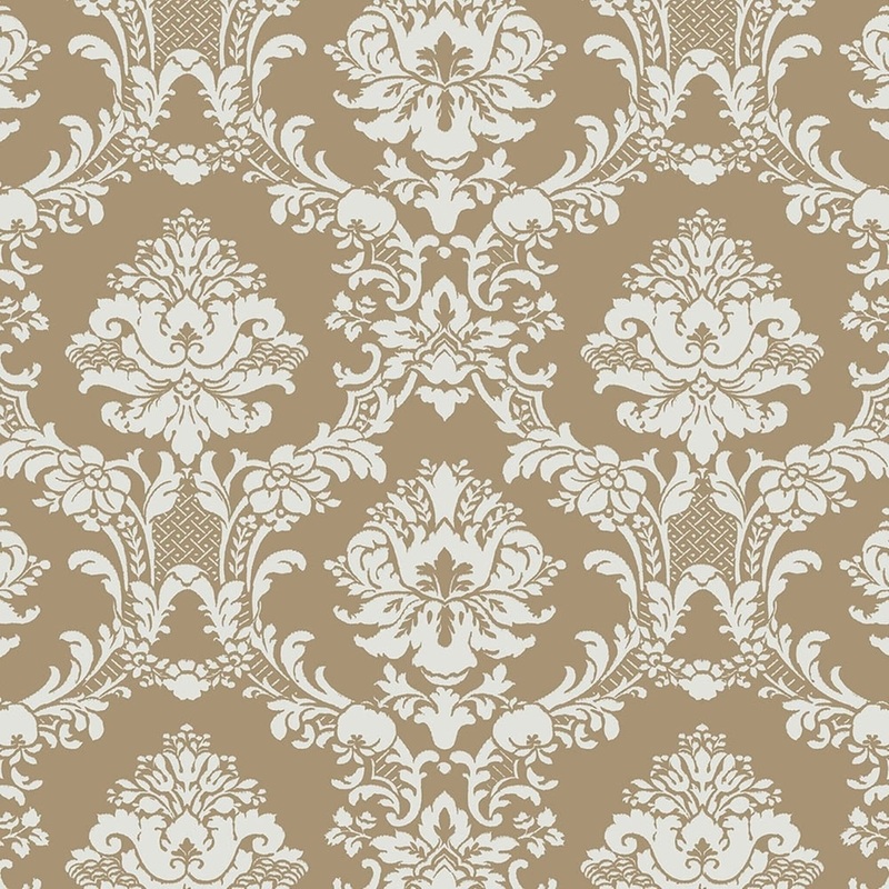 Document Damask Oakland Park 32.7 Ft. x 20.5 In. Document Damask Wallpaper