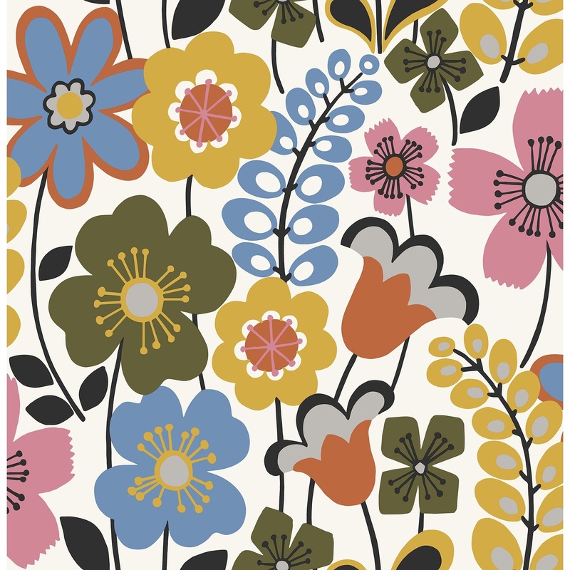 Flowers Marcus Piper Multicolor Floral Wallpaper