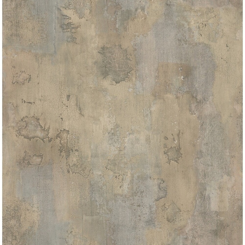 Telluride Texture Faux Wallpaper, In Metallic Gold & Purple Haze