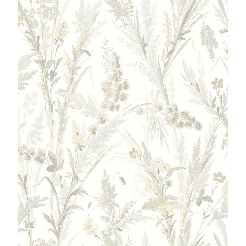 Botanical Gloucester Hillaire Wheat Meadow 33 ft L X 20.5 in W Wallpaper.