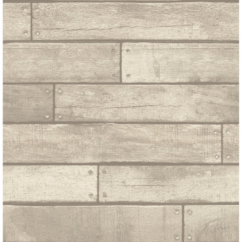 Faux Effects Beal Nailhead Plank Wallpaper 20.5 in x 33 ft = About 56.4 square feet