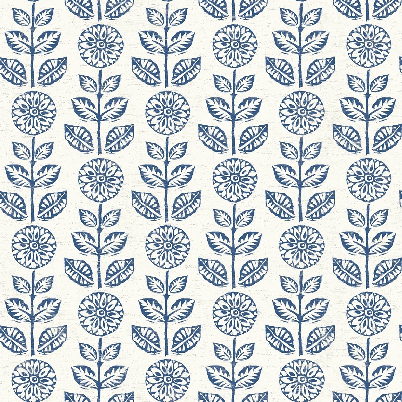 Flowers Maisie Dolly Dark Brown Folk Floral 33' L X 20.5" W Wallpaper Roll