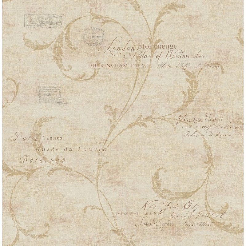 Vintage Scroll Wallpaper