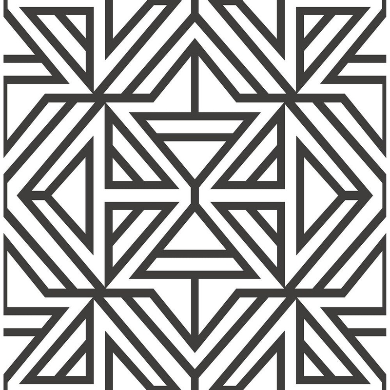 Walpole Black Geometric Wallpaper