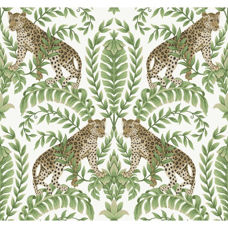 Wanek, Jungle Leopard Wallpaper, 27 in x 27 ft = 60.75 sq ft, Wallpaper Roll