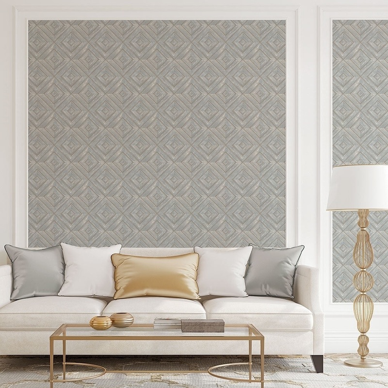 Wood Tile Wood Tile Wallpaper Wood in Blue Light Blue Ash Blue