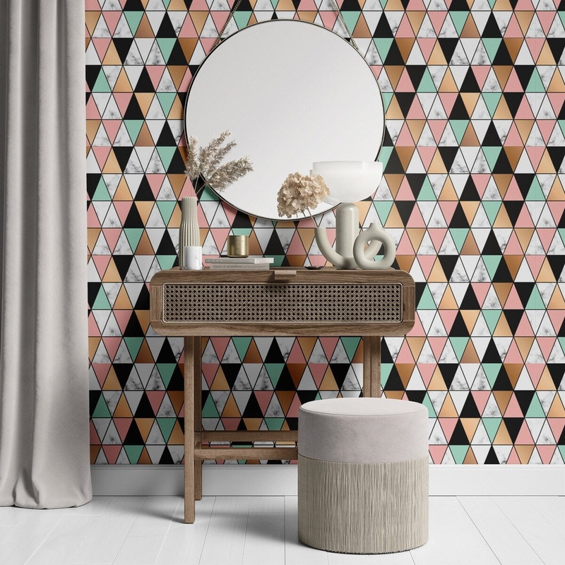 Color Triangles Peel and Stick Wallpaper