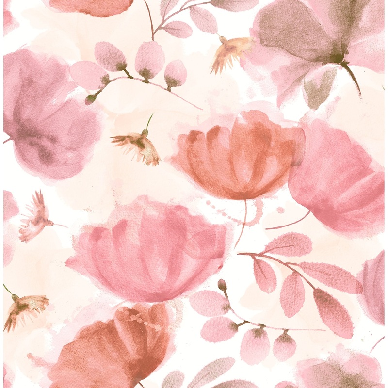 Flowers Milpitas Zahra Turquoise Floral 33' L X 20.5" W Wallpaper Roll