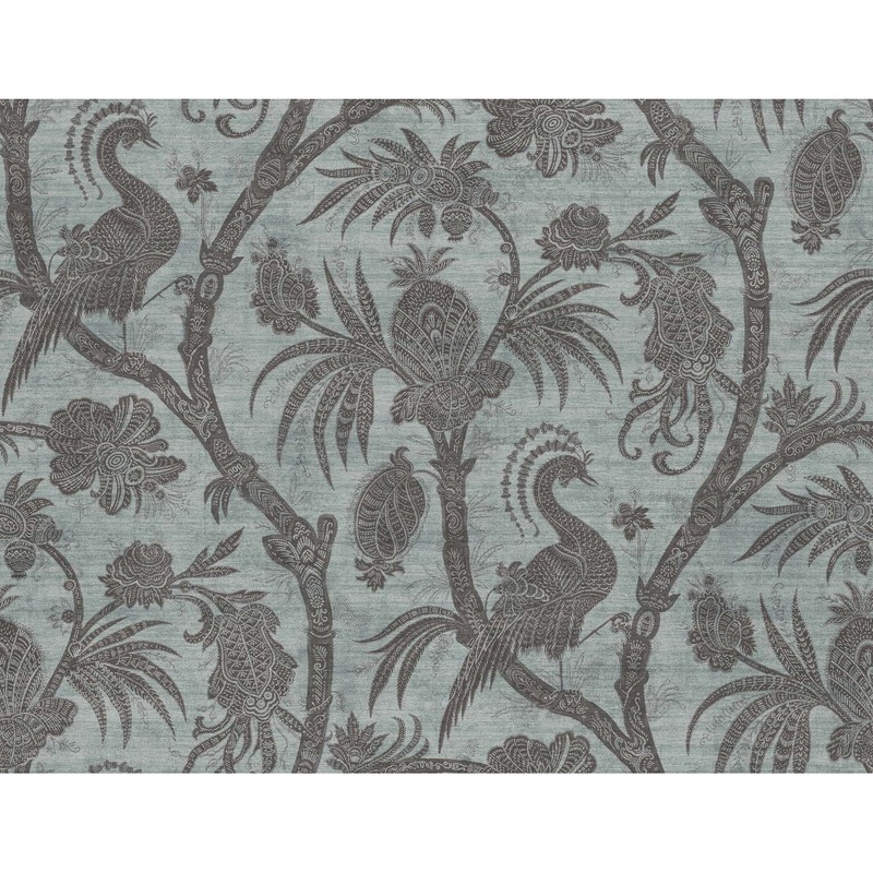 Seabrook Designs Deanne Botanical Chinoiserie Unpasted Wallpaper - 27 in. W x 27 ft. L