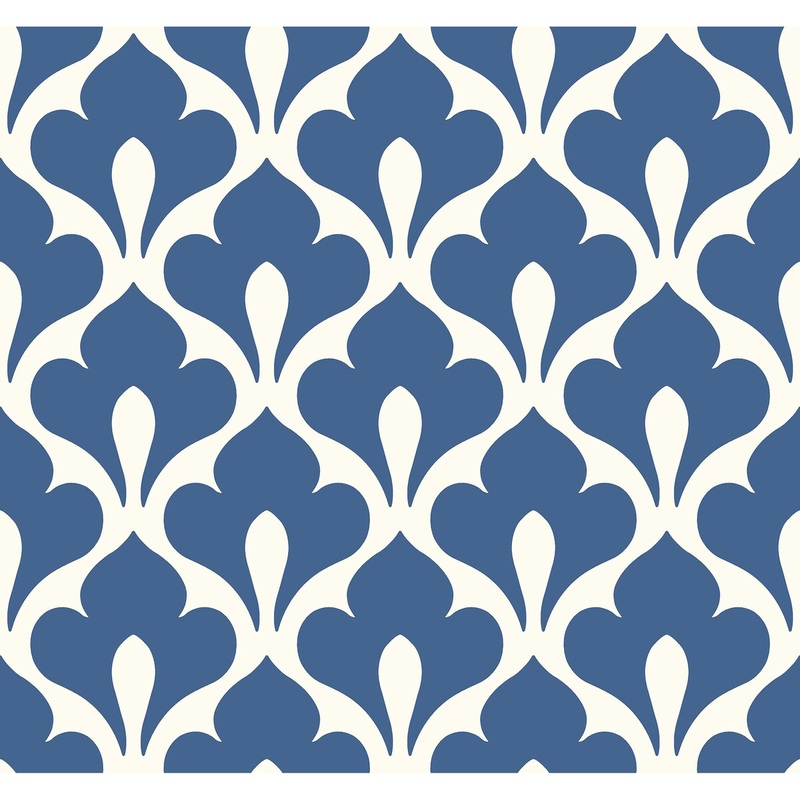 Seabrook Designs Grenada Fleur de Lis Unpasted Wallpaper