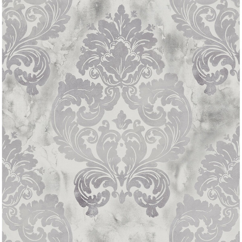 Seabrook Designs Miraflores Damask Unpasted Wallpaper