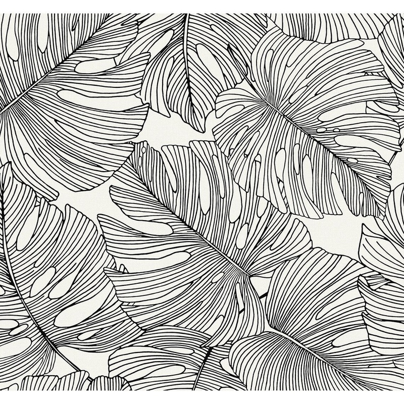 Seabrook Designs Tarra Monstera Leaf Unpasted Wallpaper