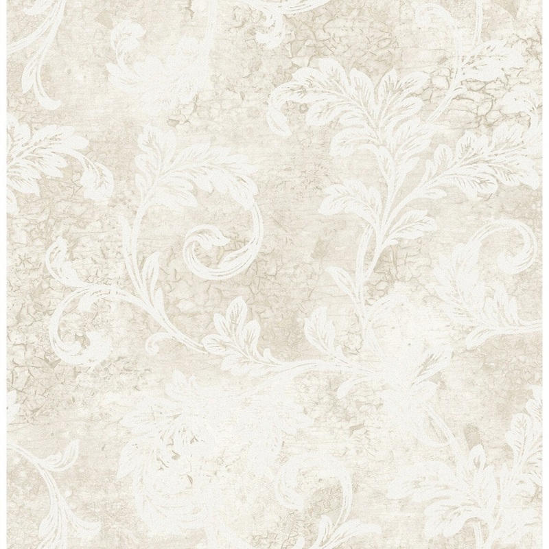 Seabrook Designs Villa Scroll Unpasted Wallpaper