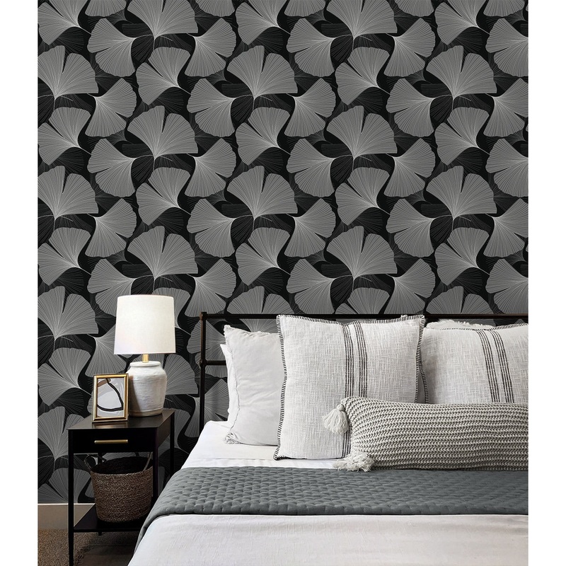 Torcy Tossed Ginkgo Leaf 20.9 In W X 18 Ft L Self-Adhesive Peel And Stick Wallpaper