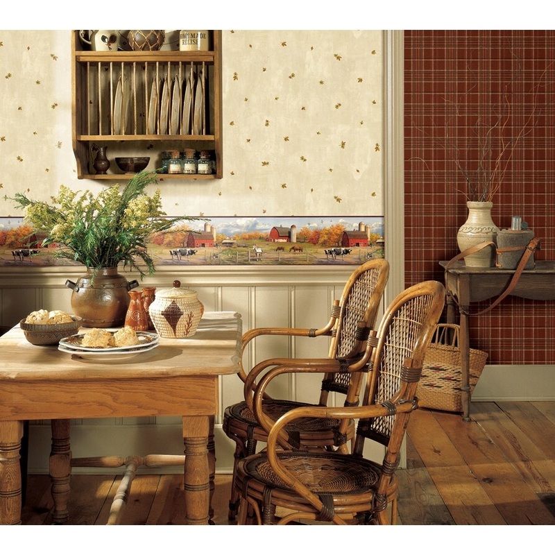 Animals Philip Jonny Red American Farmer Portrait 33' L X 20.5 W Wallpaper Border