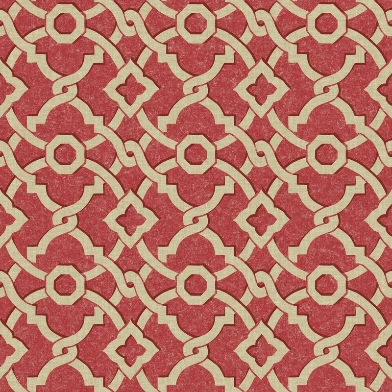 Artistic Twist Wallpaper, 20.5 in. x 33 ft. = 56 sq.ft, in Reds