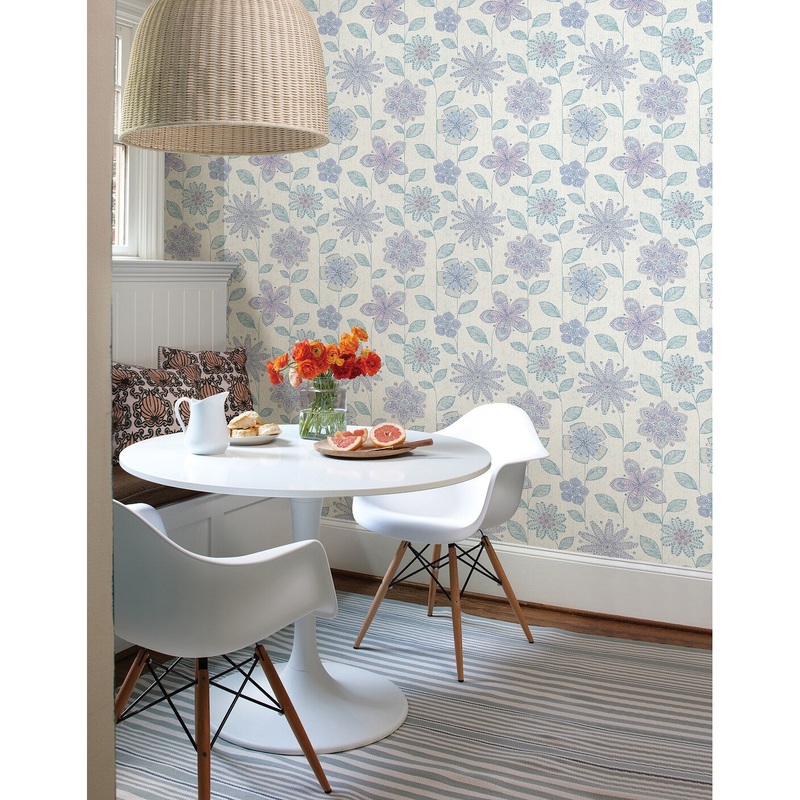 Colfax Maisie Batik Flower 33 FT. L x 20.5In. W Wallpaper Roll