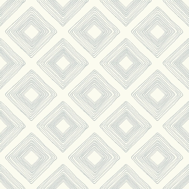 Diamond Sketch Wallpaper, 20.5 in. x 33 ft. = 56 sq.ft, in Eggshell Blue