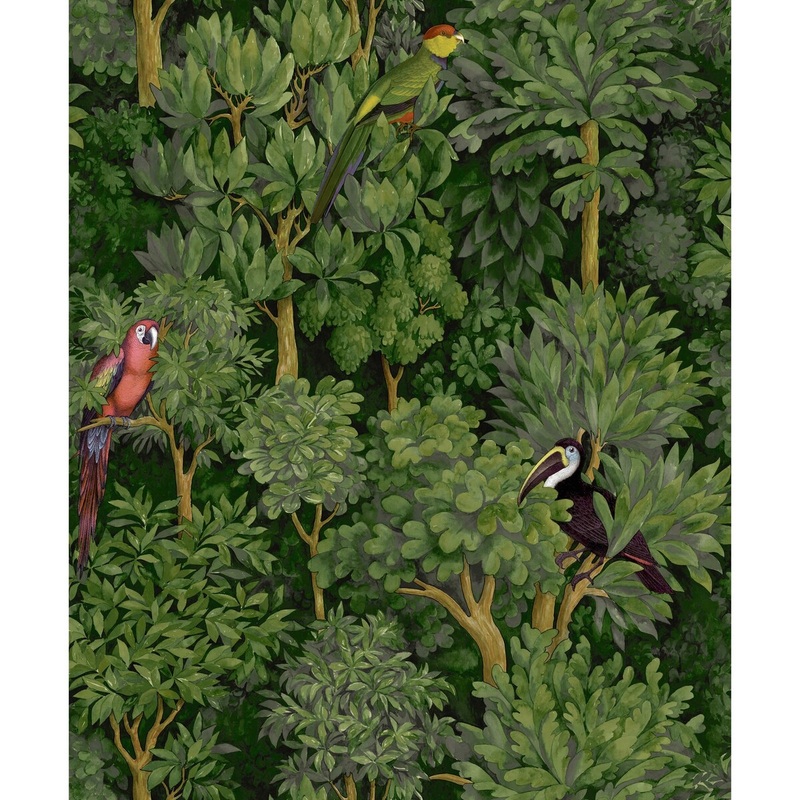 Enchanted Forest Unpasted Non-Woven Wallpaper  396in x 20.8in