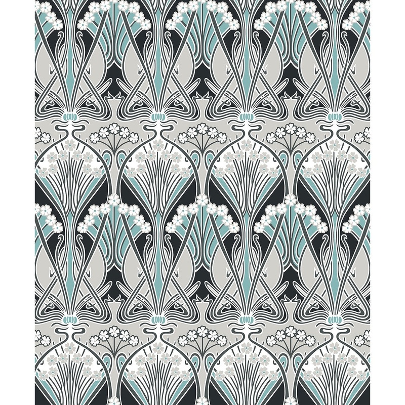 Seabrook Designs Dragonfly Damask Nonwoven Unpasted Wallpaper