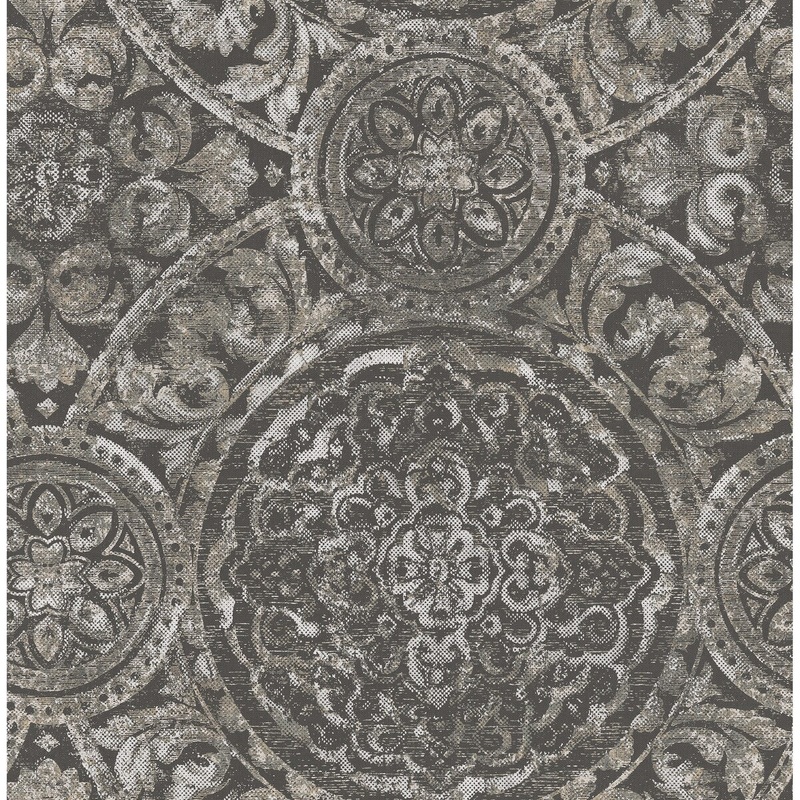 Seabrook Designs Ibiza Medallion Unpasted Wallpaper