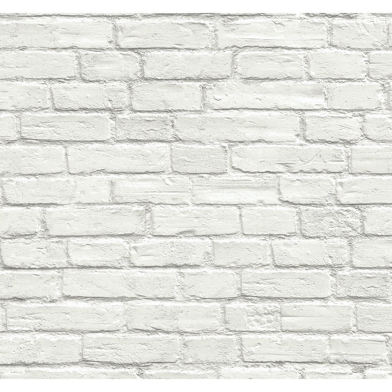Seabrook Designs Industrial Faux Brick Prepasted Wallpaper - 20.5 in. W x 33 ft. L