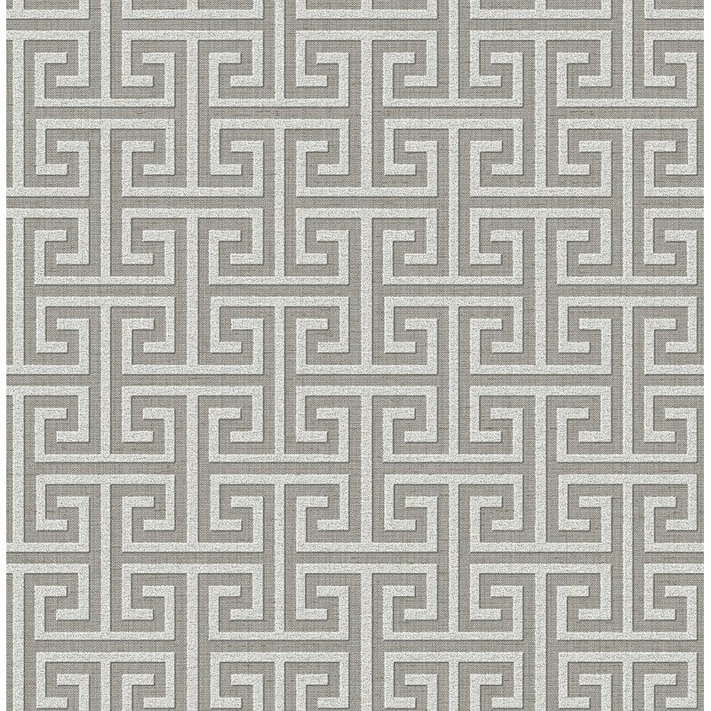 Seabrook Designs New York Greek Key Unpasted Wallpaper
