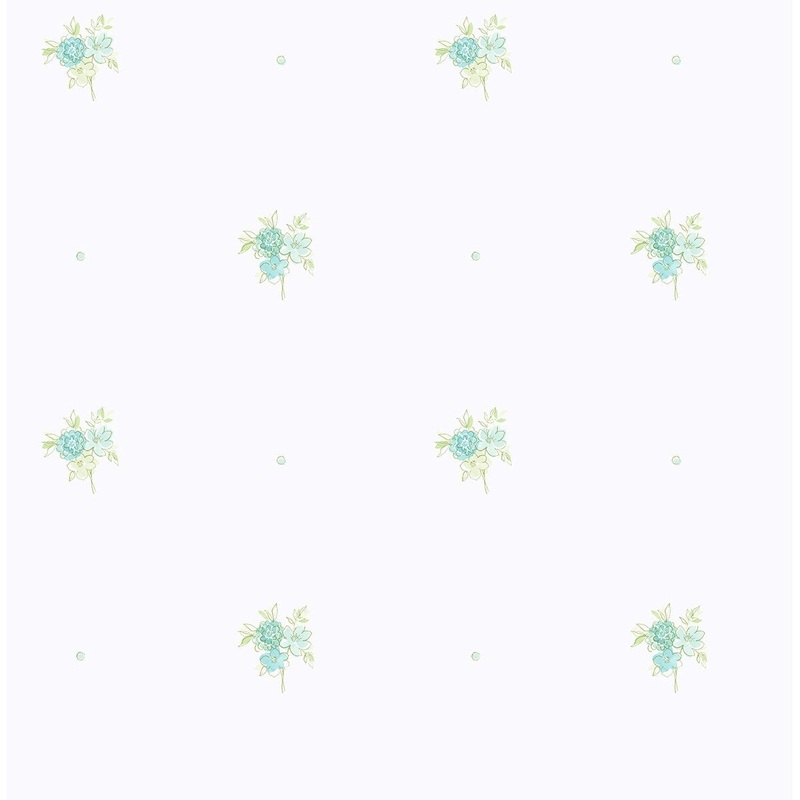 Seabrook Designs Polka Dot Posy Unpasted Wallpaper