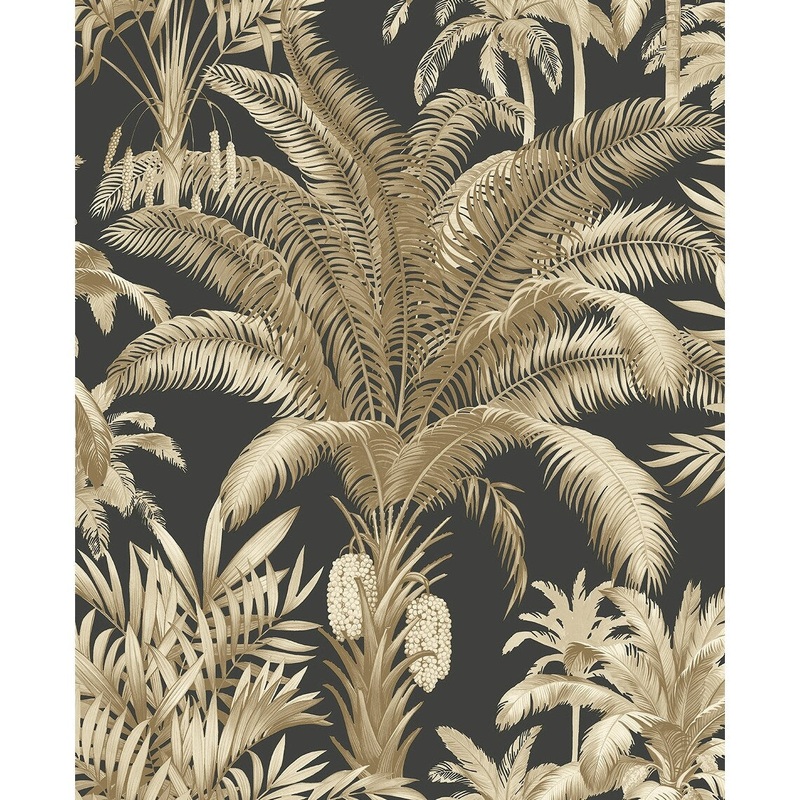 Seabrook Designs Tropical Palm Beach Prepasted Wallpaper - 20.5 in. W x 33 ft. L