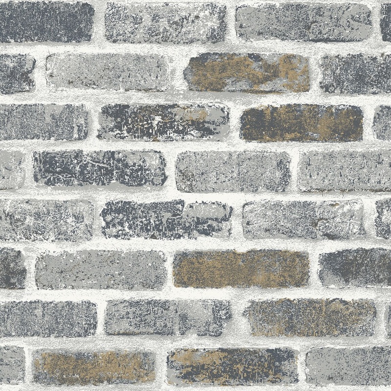 Seabrook Designs Vintage Faux Brick Non-Woven Unpasted Wallpaper - 20.9 in. W x 33 ft. L