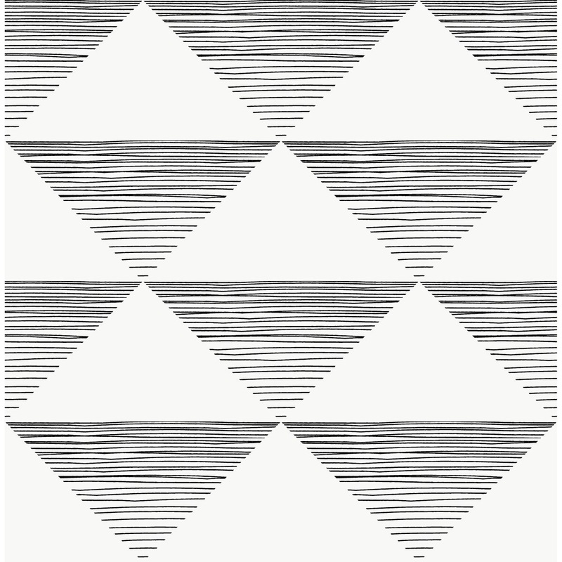 Signature Collection Geometric Triangle Peel and Stick Wallpaper