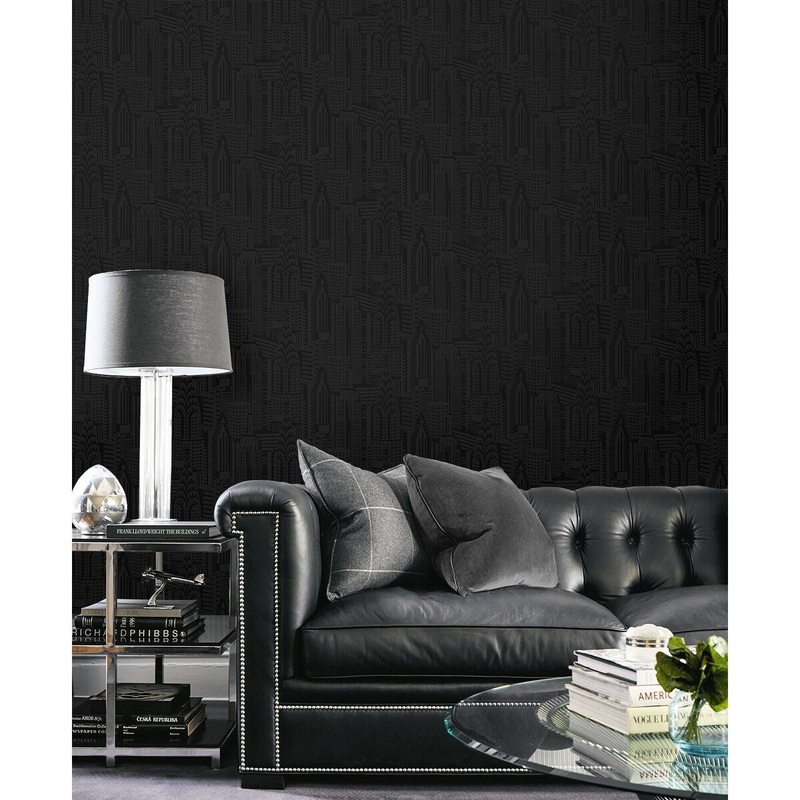 Taverny City Skyline 27 In W X 18 Ft L Self-Adhesive Peel And Stick Wallpaper