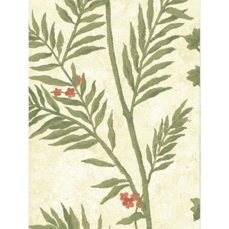 Thibaut Palladio Green Flora Double Roll Designer Wallpaper