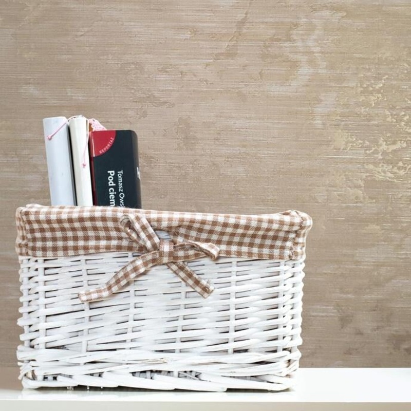Wallpaper ginger gold metallic Textured Plain grasscloth - 27 inc x 33 ft