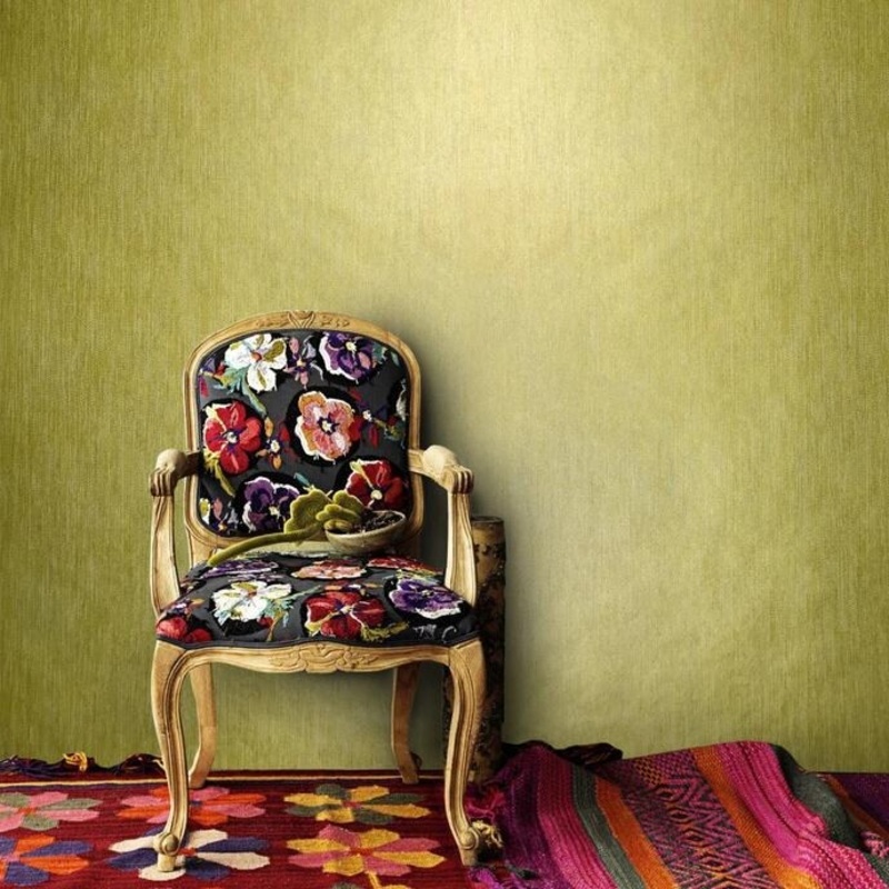 Wallpaper rolls white stria lines gold Metallic Plain Modern - 27 inc x 33 ft