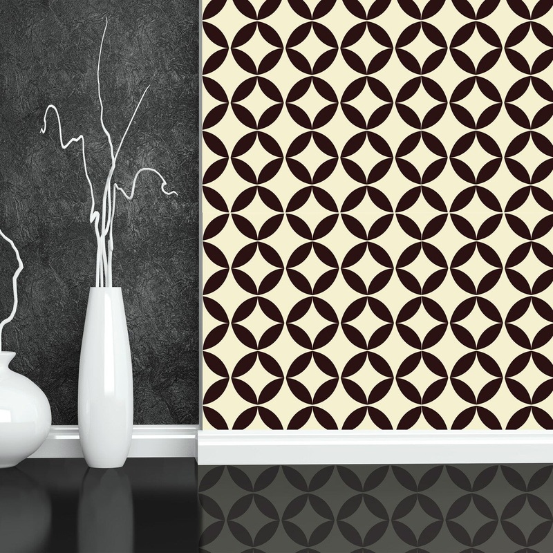 Walplus Circle Star Pattern Wall Sticker Peel and Stick Art Home Decor