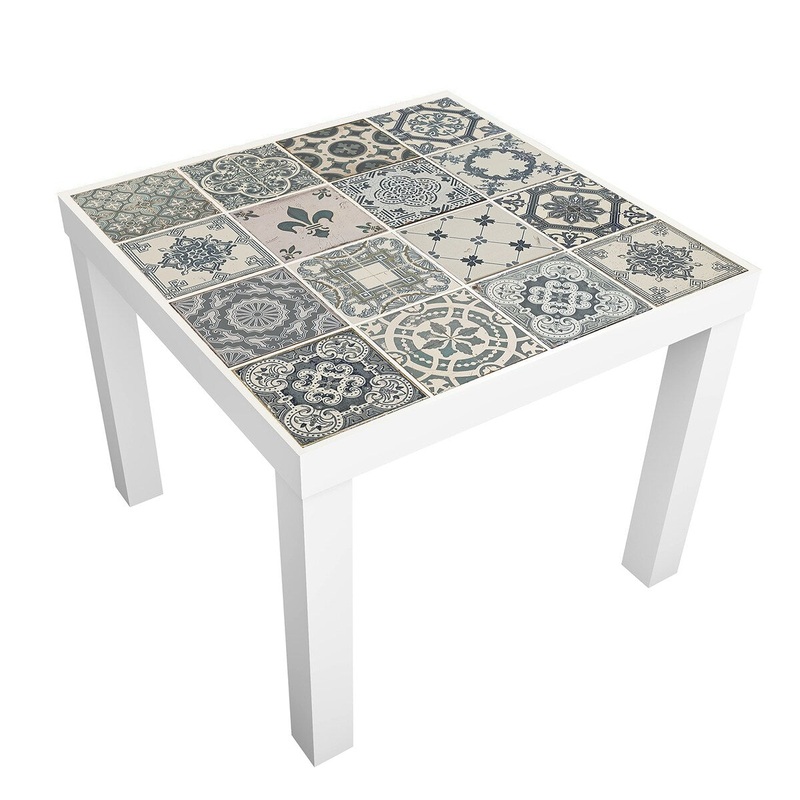Walplus Furniture Wrap for LACK Table Self-adhesive Vintage Tile Sticker