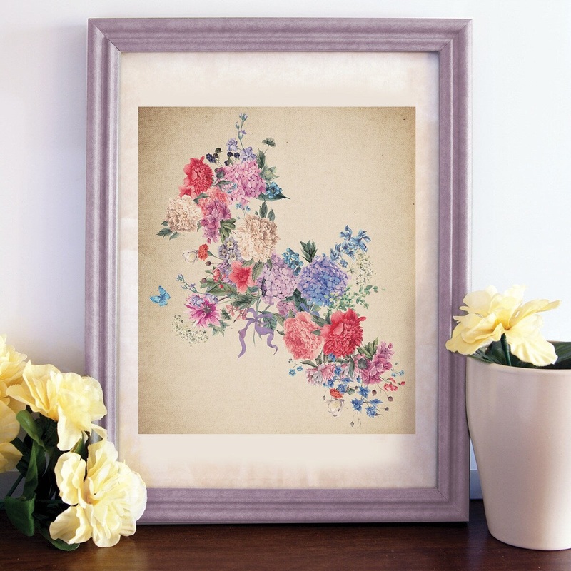 Walplus Wall Sticker Wall Art Wall Decor Rose Flower Art Poster Print