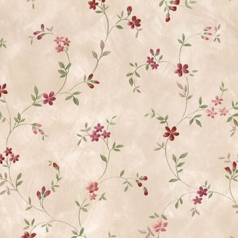 Chesapeake 32.7 Ft. x 20.5 In. Vinyl Red Floral Wallpaper Covering