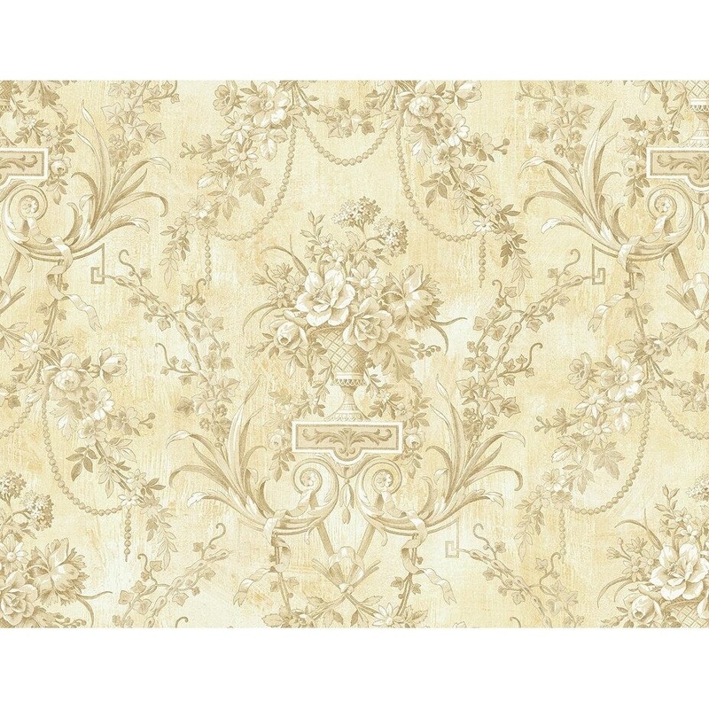 Seabrook Designs Charleston Damask Unpasted Wallpaper