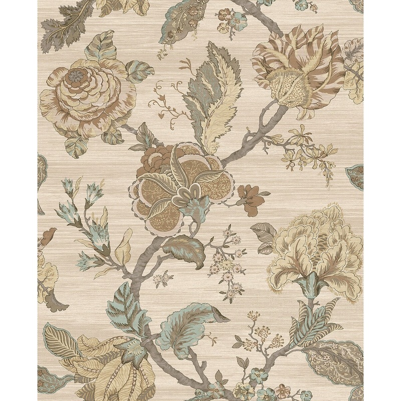 Seabrook Designs Ellie-May Floral Unpasted Wallpaper